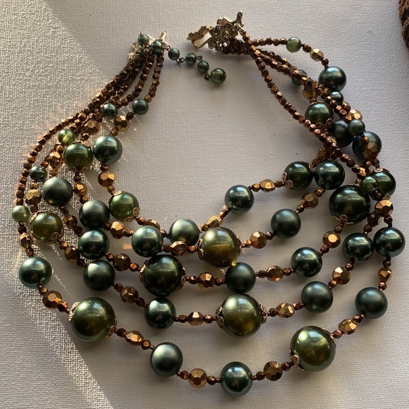 VTG- Vendome- Demi-Parure Fall Moods Necklace & Earring Set- Circa 1950s - Picture 2 of 16